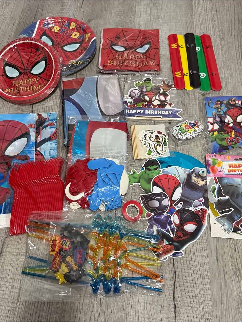 Spiderman & Friends Themed Happy Birthday Party Supplies